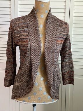 A Knitch Above multicolored open-front knit cardigan Sz S